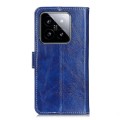 For Xiaomi 14 Pro Retro Crazy Horse Texture Leather Phone Case(Blue)