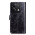 For Xiaomi Redmi Note 13 5G Global Retro Crazy Horse Texture Leather Phone Case(Black)