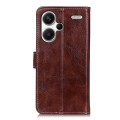 For Xiaomi Redmi Note 13 Pro+ Retro Crazy Horse Texture Leather Phone Case(Brown)