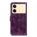 For Xiaomi Redmi Note 13R Pro Retro Crazy Horse Texture Leather Phone Case(Purple)