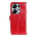 For Xiaomi Redmi Note 13 4G Retro Crazy Horse Texture Leather Phone Case(Red)