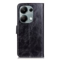 For Xiaomi Redmi Note 13 4G Retro Crazy Horse Texture Leather Phone Case(Black)