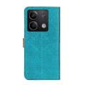 For Xiaomi Redmi Note 13 5G Global European Floral Embossed Leather Phone Case(Blue)