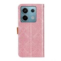 For Xiaomi Redmi Note 13 Pro/Poco X6 European Floral Embossed Leather Phone Case(Pink)