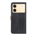 For Xiaomi Redmi Note 13R Pro European Floral Embossed Leather Phone Case(Black)