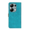 For Xiaomi Redmi Note 13 Pro 4G/Poco M6 Pro 4G European Floral Embossed Leather Phone Case(Blue)