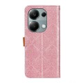 For Xiaomi Redmi Note 13 Pro 4G/Poco M6 Pro 4G European Floral Embossed Leather Phone Case(Pink)