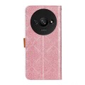 For Xiaomi Redmi A3 European Floral Embossed Leather Phone Case(Pink)