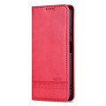 For Huawei nova 11 SE AZNS Magnetic Calf Texture Flip Leather Phone Case(Red)