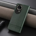 For Huawei nova 12 Pro AZNS Magnetic Calf Texture Flip Leather Phone Case(Dark Green)