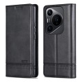 For Huawei Pura 70 Pro / 70 Pro+ AZNS Magnetic Calf Texture Flip Leather Phone Case(Black)