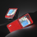 For Samsung Galaxy Z Flip5 ABEEL Retro Litchi Texture PU Phone Case(Red)