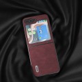 For Samsung Galaxy Z Flip5 ABEEL Dream Litchi Texture PU Phone Case(Purple)