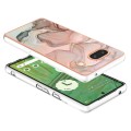 For Google Pixel 7a Electroplating Marble Dual-side IMD Phone Case(Rose Gold 015)