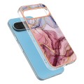 For Google Pixel 9 Electroplating Marble Dual-side IMD Phone Case(Rose Red 014)