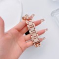 Big Denim Chain Metal Watch Band For Apple Watch 8 41mm(Rose Gold)