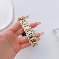 Big Denim Chain Metal Watch Band For Apple Watch 7 45mm(Gold)