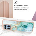 For Honor X8 5G / X6 4G Electroplating Marble IMD TPU Phone Case with Ring Holder(Green 003)
