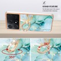 For Xiaomi Poco X6 Pro / Redmi K70E Electroplating Marble IMD TPU Phone Case with Ring Holder(Green