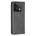 For Xiaomi Redmi Note 13 Rhombus Texture Magnetic Leather Phone Case(Black)