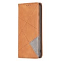 For Xiaomi Redmi 13C Rhombus Texture Magnetic Leather Phone Case(Yellow)