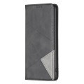 For Xiaomi Poco M6 Pro 4G Rhombus Texture Magnetic Leather Phone Case(Black)