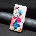 For Xiaomi Redmi K70E Colored Drawing Pattern Leather Phone Case(Butterflies)