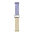 20mm Buckle Braided Nylon Watch Band(Purple Starlight)