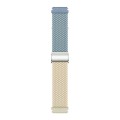 20mm Buckle Braided Nylon Watch Band(Cyan Blue Starlight)