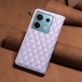 For Xiaomi Redmi Note 13 Pro 5G Diamond Lattice Magnetic Leather Flip Phone Case(Purple)