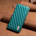 For Xiaomi Redmi 13C Diamond Lattice Magnetic Leather Flip Phone Case(Green)