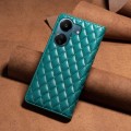 For Xiaomi Redmi 13C Diamond Lattice Magnetic Leather Flip Phone Case(Green)