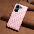 For Xiaomi Redmi 13C Diamond Lattice Magnetic Leather Flip Phone Case(Pink)