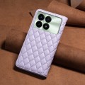 For Xiaomi Redmi K70 / K70 Pro Diamond Lattice Magnetic Leather Flip Phone Case(Purple)