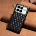 For Xiaomi Redmi K70 / K70 Pro Diamond Lattice Magnetic Leather Flip Phone Case(Black)