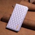For Xiaomi Redmi K70E Diamond Lattice Magnetic Leather Flip Phone Case(Purple)