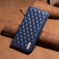 For Xiaomi Poco M6 Pro 4G Diamond Lattice Magnetic Leather Flip Phone Case(Blue)