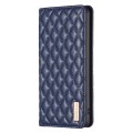 For Xiaomi Poco M6 Pro 4G Diamond Lattice Magnetic Leather Flip Phone Case(Blue)