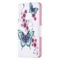 For Xiaomi Redmi 13C Colored Drawing Pattern Leather Phone Case(Flowers Butterfly)