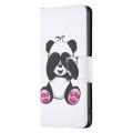 For Xiaomi Redmi Note 13 4G Global Colored Drawing Pattern Leather Phone Case(Panda)