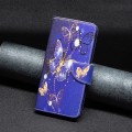 For Xiaomi Redmi Note 13 4G Global Colored Drawing Pattern Leather Phone Case(Purple Butterfly)