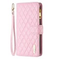 For Xiaomi Redmi 13C Diamond Lattice Zipper Wallet Leather Flip Phone Case(Pink)