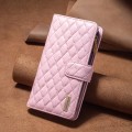 For Xiaomi Redmi K70E Diamond Lattice Zipper Wallet Leather Flip Phone Case(Pink)