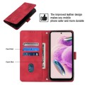 For Xiaomi Redmi Note 12S 4G Global Skin-feel Embossed Leather Phone Case(Red)