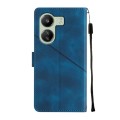 For Xiaomi Redmi 13C Skin-feel Embossed Leather Phone Case(Blue)