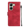 For Xiaomi Redmi 13C Skin-feel Embossed Leather Phone Case(Red)