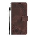 For Xiaomi Redmi 13C Skin-feel Embossed Leather Phone Case(Brown)