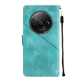 For Xiaomi Redmi A3 Skin-feel Embossed Leather Phone Case(Green)