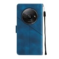 For Xiaomi Redmi A3 Skin-feel Embossed Leather Phone Case(Blue)