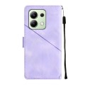 For Xiaomi Redmi Note 13 4G Global Skin-feel Embossed Leather Phone Case(Light Purple)